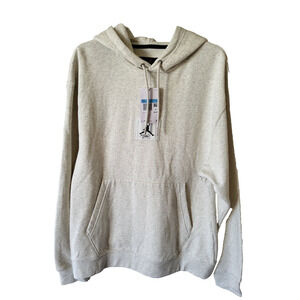 NEW NIKE AIR JORDAN FLIGHT PULLOVER HOODY OATMEAL HEATHER SIZE M DA9816-141